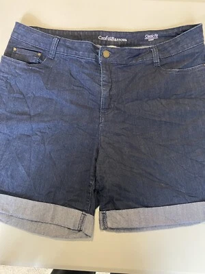 Croft & Barrow classic fit ark blue stretch denim jean shorts Bermuda size 18 - Изображение 1 из 4