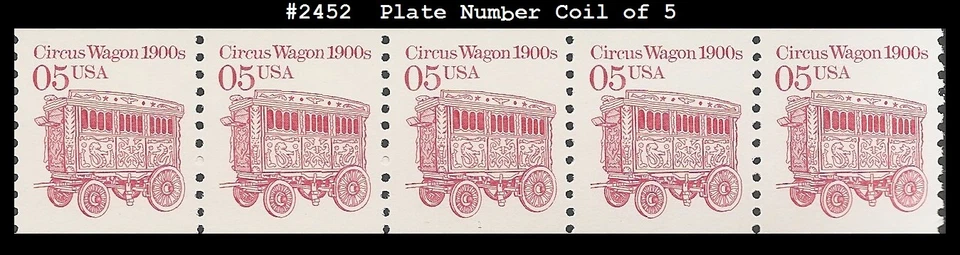 USA5 #2452 MNH PNC5 Pl #1 Circus Wagon Trans - Image 1 of 1