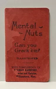 WALTHAM WATCHES MENTAL NUTS TRICK PROBLEMS BOOKLET 1910~RANSFORD WILLIAMSTOWN MA - Picture 1 of 18