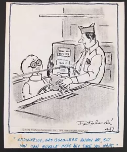 Phil Interlandi 1978 Queenie cartone animato disegno inchiostro originale per rivista Playboy - Foto 1 di 4