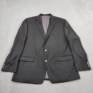 Chaps Blazer Mens 48R Wool Black Pockets Suit Jacket Sport Coat - Picture 1 of 10