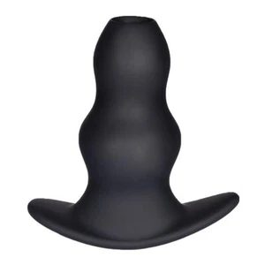 Anal Tunnel Plug Hohl Fuckplug Butt Plug Tunnel Doppel Analplug Schwarz | M - Bild 1 von 2