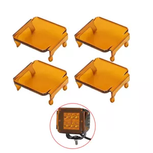 4pcs Amber Cover for 3X3" 18W 24W Square LED Work Light Cube pods Offroad - Picture 1 of 12