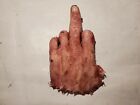 Silicone HORROR PROP severed mutilated male hand middle finger joke prank funny