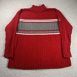 Southpole Chunky Turtle Neck Sweater Red Gray Men’s Size XL - Picture 1 of 6