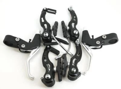 Power V Brake Linear Pull Brakeset + Levers Black MTB Hybrid Bike F + R NEW - Image 1 of 4
