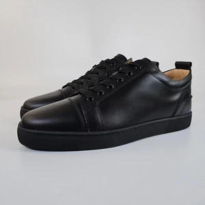Sneakers CHRISTIAN LOUBOUTIN Louis Junior Flat Polf nere nuove taglia 45 US 12 - Foto 1 di 11