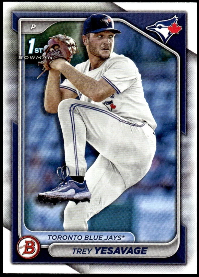 2024 BOWMAN DRAFT TREY YESAVAGE BLUE JAYS  RC 1st card BD-92 - Image 1 of 2
