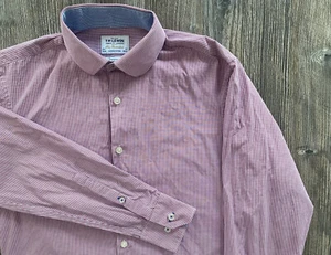 TM Lewin Shirt Men’s 15 1/2” Collar Super Slim Fit Long Sleeve Cotton In VGC - Picture 1 of 5