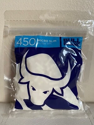 BULL Brand Micro Filter Tips 4.6mm Resealable Bag Cigarette Smoking 450 900 1350