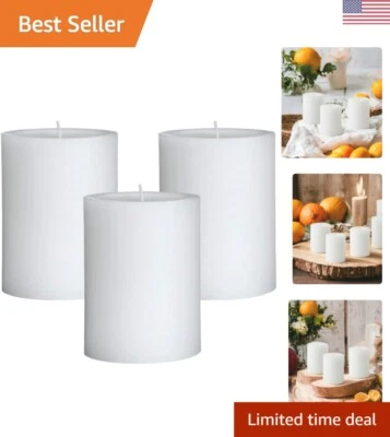 3 inch by 4 inch Tall Citronella Scented Pillar Candles Set of 3 - Indoor & O... - Image 1 of 4