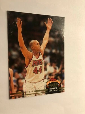 Tarjeta de baloncesto Derrick Coleman Topps 1993 # 384 hecha en EE. UU. Foto 1 de 4