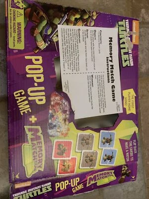 2014 Teenage Mutant Ninja Turtles Pop Up Game Memory Cards Match Nickelodeon - Image 1 of 3