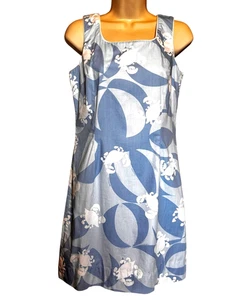 Vestido Lilly Pulitzer Krista Shift Surf Azul Charlie's Crab Talla 12 Nuevo con Etiquetas Etiqueta Blanca - Imagen 1 de 9