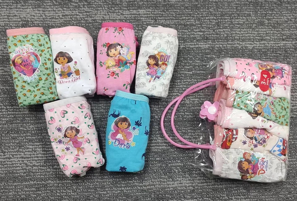 6 Panty Pack Girls Briefs underwear Dora the Explorer Size 3/4 5/6 7/8 - Image 1 of 3