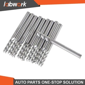 Labwork 1/8" Diameter 4 Flute 1/2" LOC 1-1/2" OAL Carbide Square End Mil 10 PCS - Picture 1 of 13