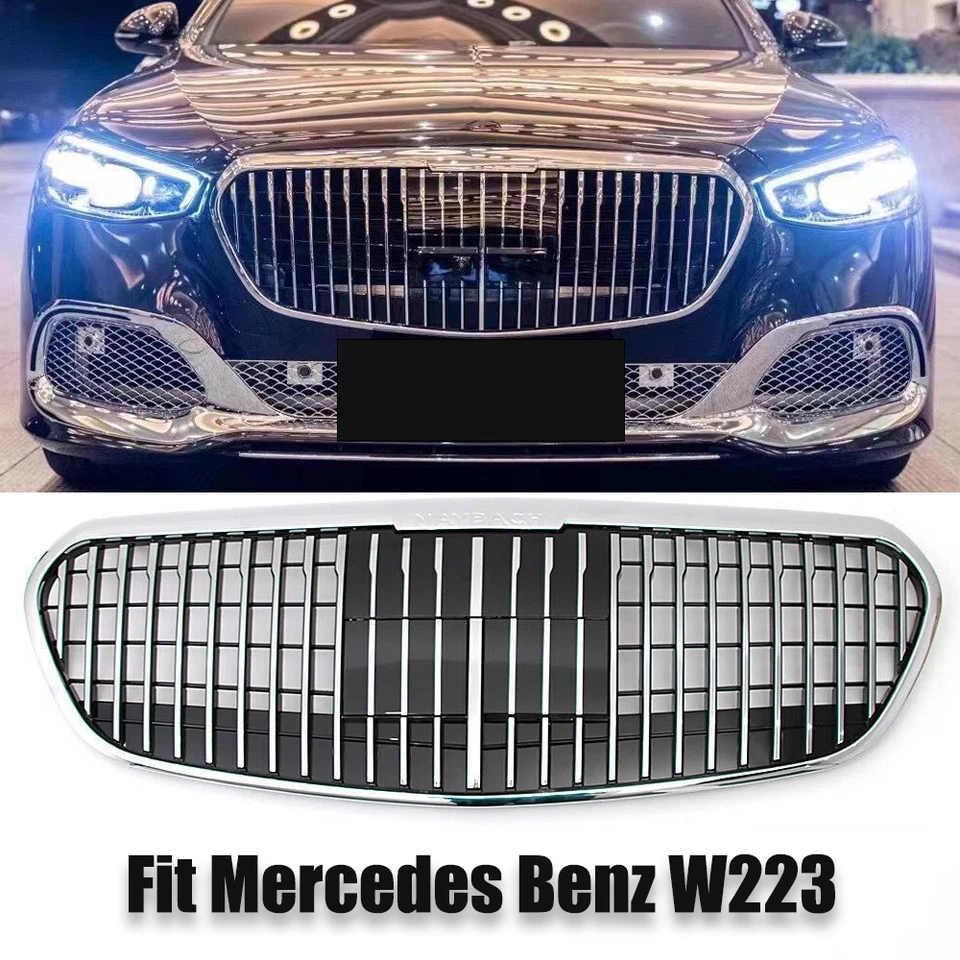 Chrome Front Grille W/ACC For Mercedes Benz W223 S500 S580 S680 2022 2023 2024 Foto 1 de 4