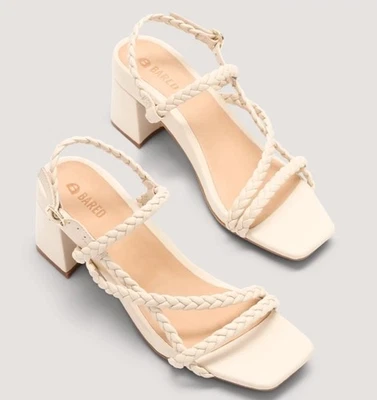 BARED X Pliant Huia Braided Low Heel Sandals Cream Womens Size 42 US 11 $299 - Image 1 of 4