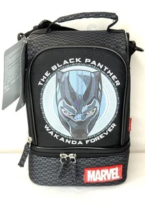 Disney Marvel Black Panther Wakanda Forever Brotzeittasche mit weichen Seiten schwarz Neu mit Etikett - Bild 1 von 10