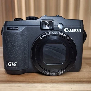 Canon PowerShot G16 12MP Digital Camera 5x Zoom WiFi with 2 Batteries Charger - Picture 1 of 12