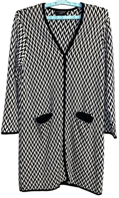 Herringbone sweater dress Sz L silk and cotton Pkts Academia old money classy - Image 1 of 4