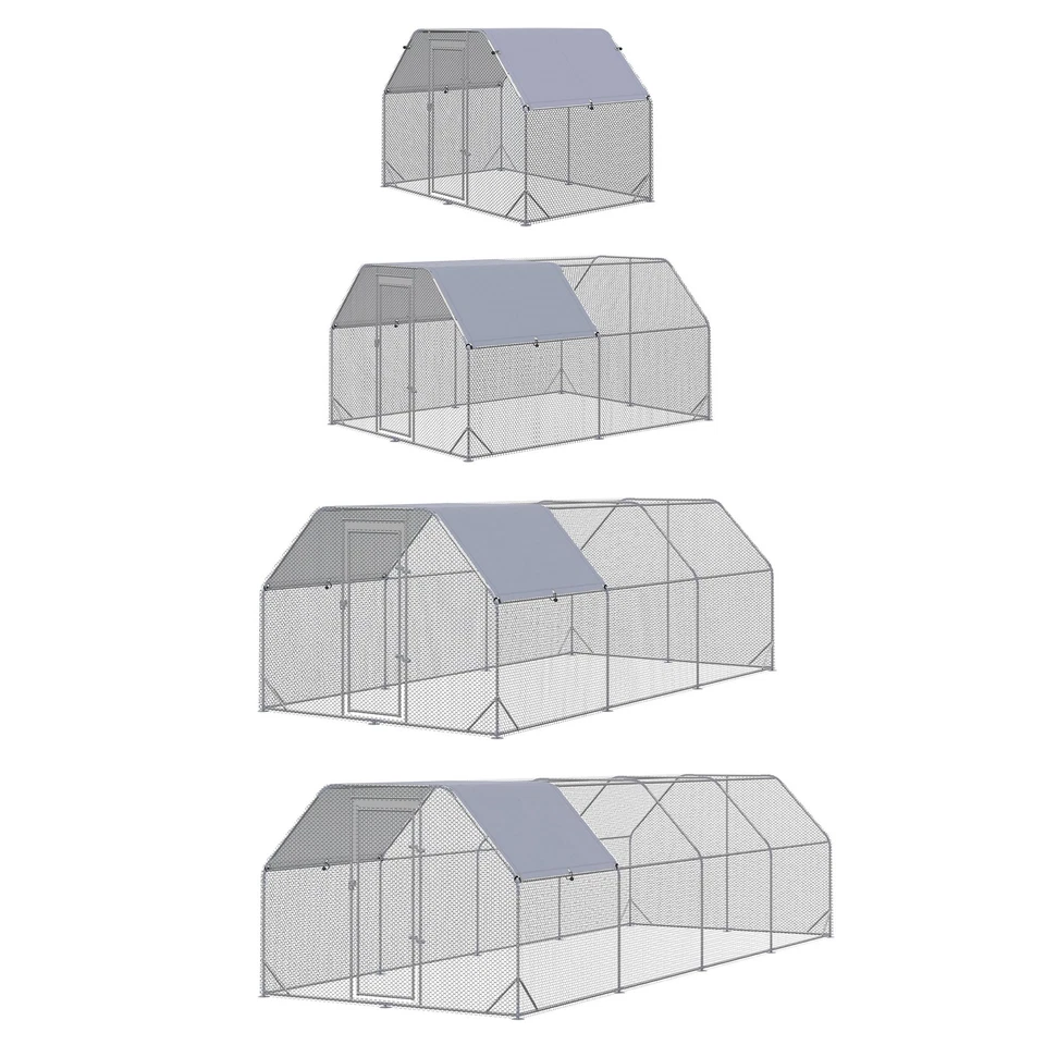 Gallinero de metal PawHut, correr pollos al aire libre Foto 1 de 1