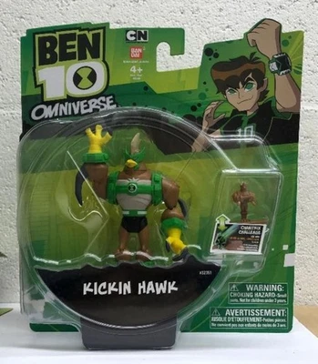 Ben 10 Omniverse Kickin Hawk 4" Omnitrix Challenge Mini Alien Bandai dibujos animados Foto 1 de 2