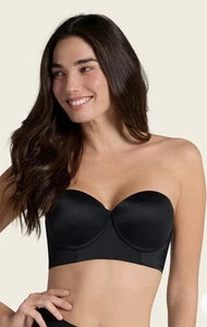 NWT LEONISA Bra 360 Strapless Contouring Bra Size 40C Black - Picture 1 of 6