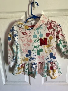 Disney Junior Minnie Mouse Girls 2T Hooded Pullover Sweatshirt - Picture 1 of 4