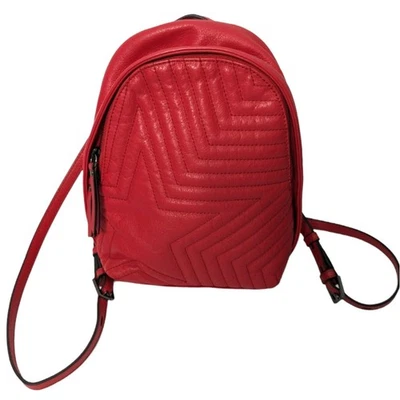 Botkier Red Quilted Leather Star Moto Mini Backpack Crossbody Convertible Bag - Image 1 of 4