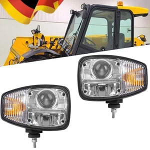 E9 Paar 82W 9 Zoll LED Scheinwerfer DRL und Blinker für JCB Fastrac Telehandler - Bild 1 von 17