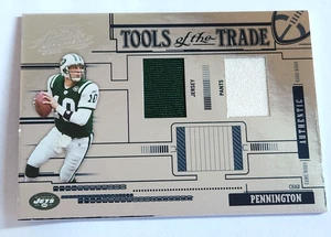 PANTALONES DE JERSEY DOBLE CHAD PENNINGTON 2005 ABSOLUT TOTT #01/50 - 1/1 -🔥 🔥NY JETS - Imagen 1 de 2