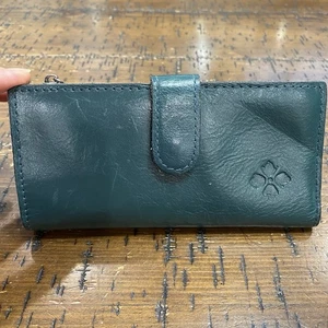 Portafoglio Patricia Nash NAZARI BLU CORALLO pelle COLORE RARO! Blu verdastro - Foto 1 di 14