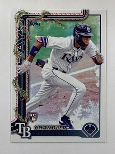 2025 Topps Holiday Base #H38 Chandler Simpson RC Tampa Bay Rays - Imagen 1 de 2