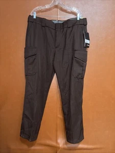 Blauer Side Pocket Rayon Blend Trousers Brown 8980wt Women’s 16 38/29.5” - Picture 1 of 11