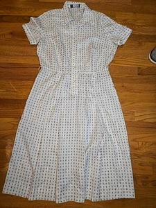 Vestido Camisa Woodward & Lothrop Años 70 Vintage - Talla 16 Estampado Floral Diamante EE. UU. - Imagen 1 de 9