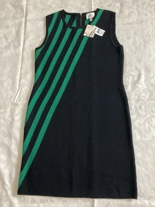 Vestido Milly Lana Negro y Verde - Originalmente $375 - Nuevo con Etiquetas - Talla M/L - Imagen 1 de 7