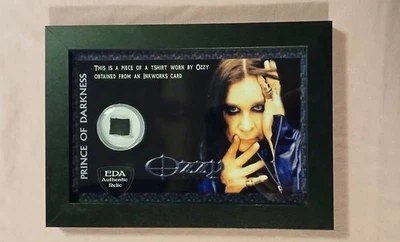 OZZY Osbourne Worn Shirt Piece Relic Memorabilia Collectible Rare w/COA - Image 1 of 4