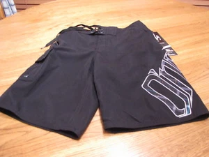 boy's O'Neill boardshorts surf 29 youth $42.00 Kizza black swim shorts trunks - Picture 1 of 2