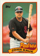 John Kruk 1989 Topps Base Baseball card #235 San Diego Padres
