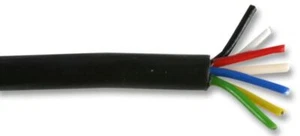 MULTICOMP PRO - 7-1-9A 9-Core Unscreened Cable, 0.1mm, Black, 25m - Picture 1 of 1