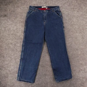 Gap Carpenter Jeans Womens 14 Fleece Lined High Rise Med Wash Y2K Vintage - Picture 1 of 13