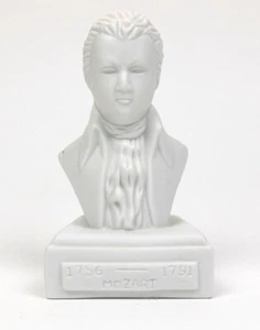 5" Porcelain Wolfgang Amadeus Mozart Composer Bust Figurine Willis Music Company - Picture 1 of 8