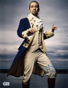 LIN MANUEL MIRANDA SIGNED AUTOGRAPHED 11x14 PHOTO HAMILTON BROADWAY BECKETT BAS - Picture 1 of 3