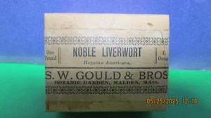 Noble Liverwort herbs S. W. Gould & co antique herbs original package - Picture 1 of 1