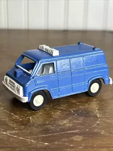 RARE Vintage Tootsie Toy Police Van Blue - Picture 1 of 8