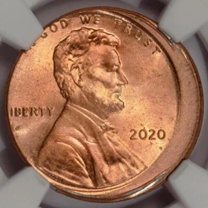 2020 NGC MS62RD 15% Off Center Shield Cent Mint Error Very Rare This Far OC Wow - Picture 1 of 4