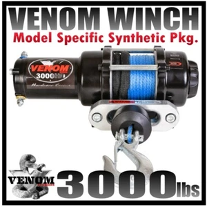 3000lb VENOM UTV WINCH POLARIS 08-19 RZR/RZR 4 570/800 3000 LB RAZOR - Picture 1 of 7
