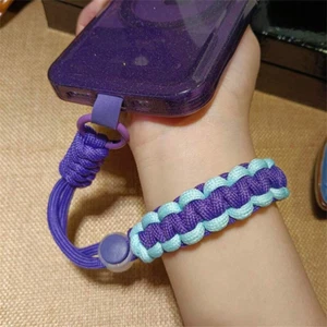 Braided phone lanyard wrist strap Anti-Drop Phone Wrist Lanyard Safety Bracelet - Photo 1 sur 12
