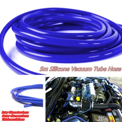 Universal Car Vehicle 16.4ft Blue 4mm Silicone Tubing Auto Vacuum Tube Hose Pipe - Imagem 1 de 4